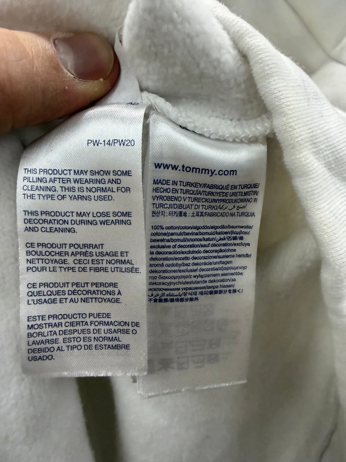 타미진스 흰색 반팔 후드티 S 상품이미지5