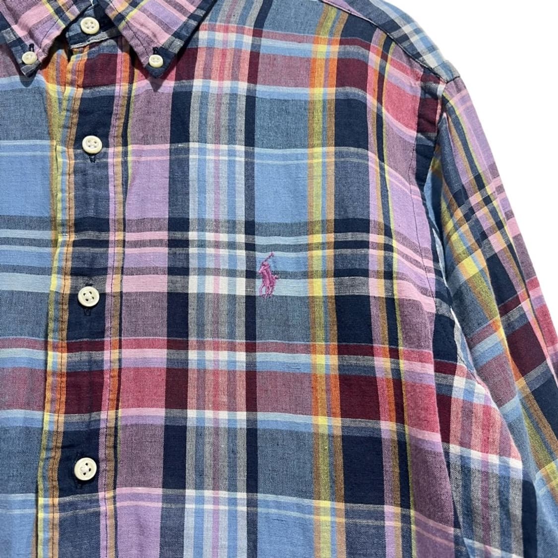 폴로 랄프로렌 린넨 체크 셔츠 상품이미지4