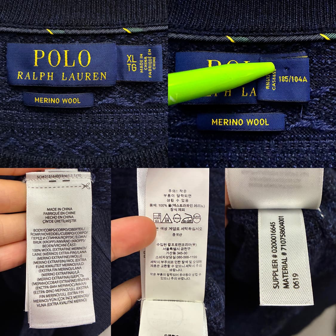 (L~XL)폴로랄프로렌 노르딕 페어아일 메리노울 크루넥 니트 네이비 상품이미지10
