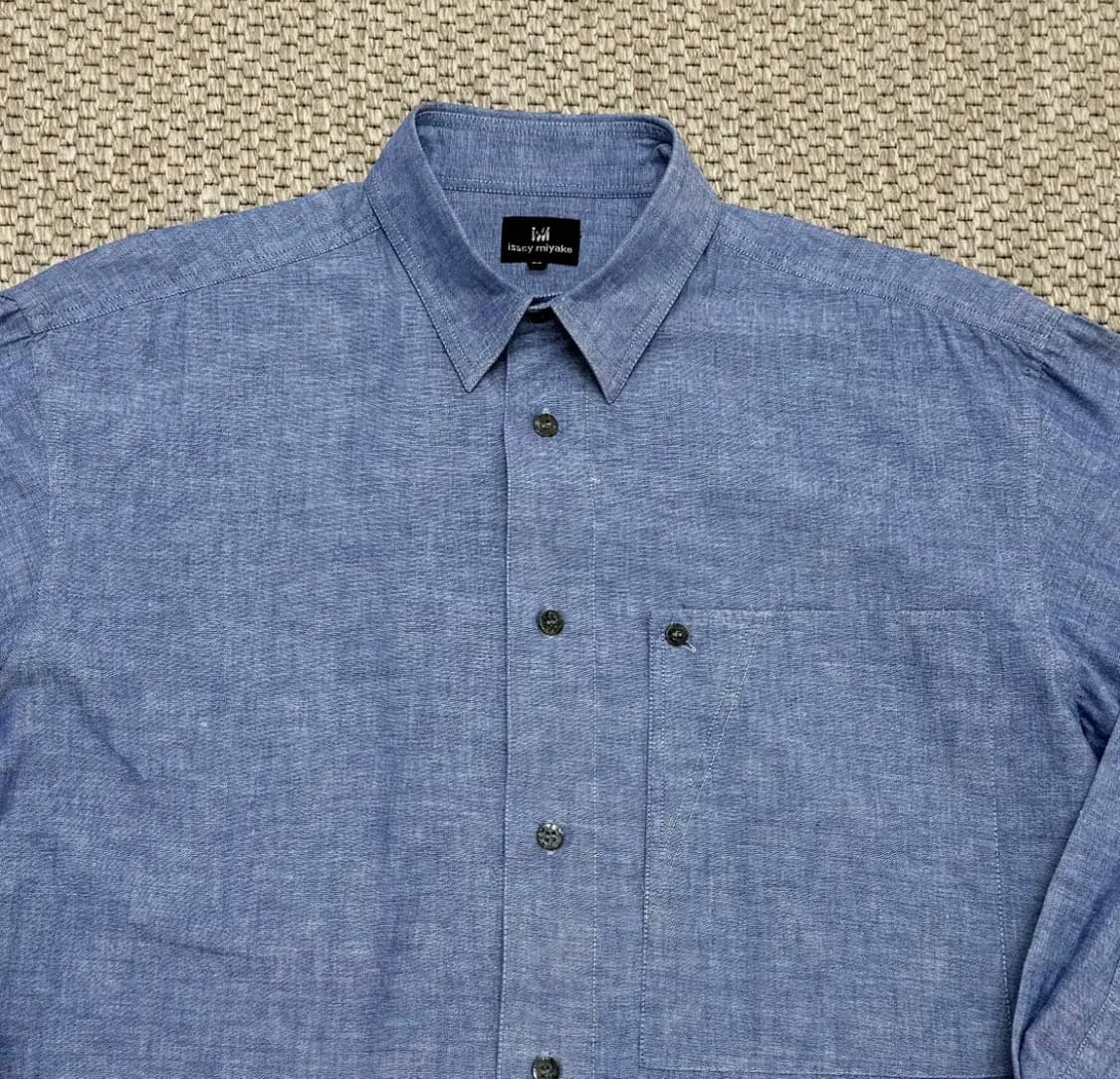 이세이미야케 80s 샴브레이 셔츠 상품이미지2