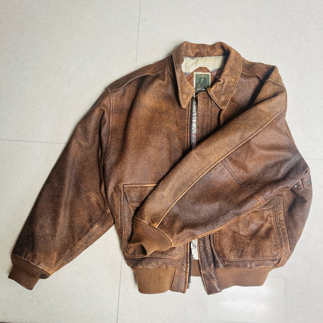 A2 빈티지 가죽자켓 상품이미지1