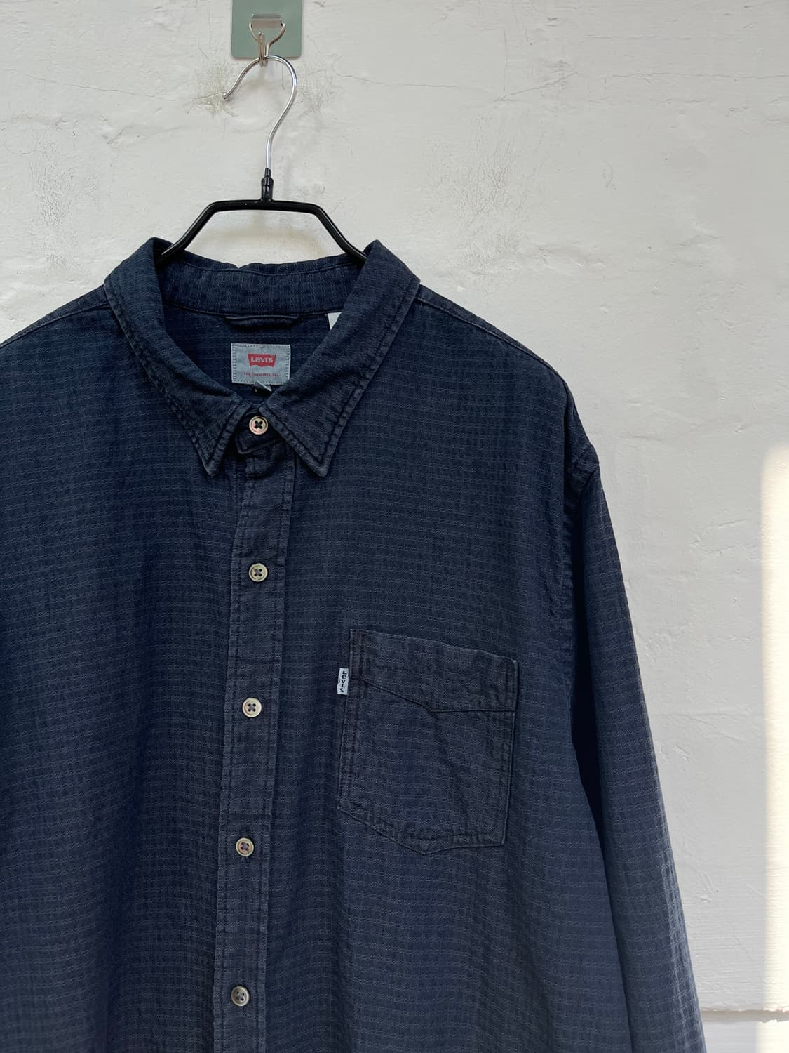 Levis 네이비 시어서커 긴팔셔츠 남방 L 상품이미지3