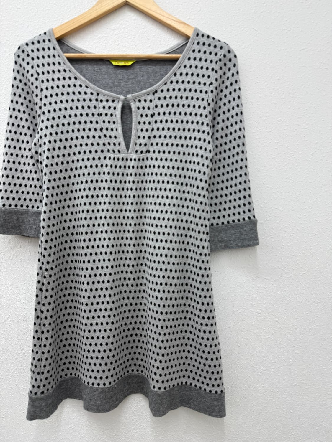 빈티지 그레이 도트 플레어 롱 블라우스 상품이미지2