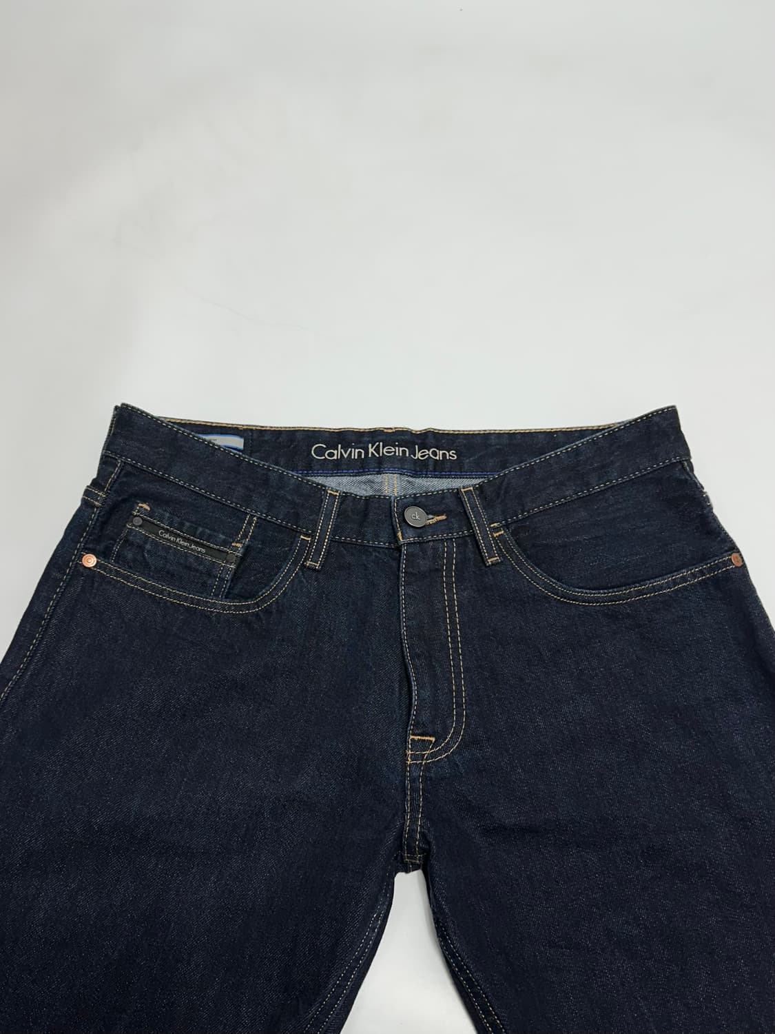 캘빈클라인 스트레이트 테이퍼드 데님 팬츠 진청바지 상품이미지3