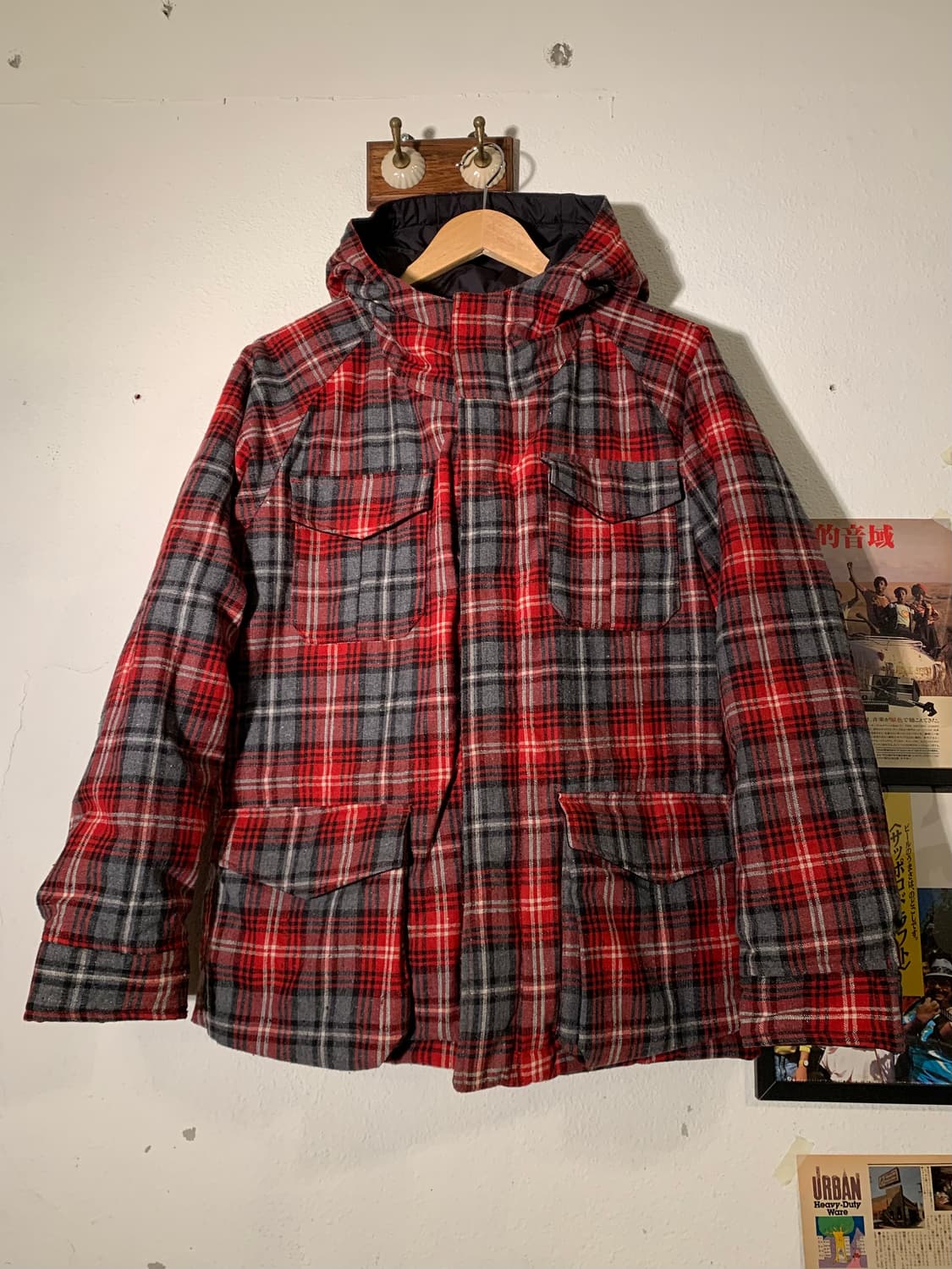 가이진메이드 타탄체크 리버시블 다운 히말라야 자켓 상품이미지1