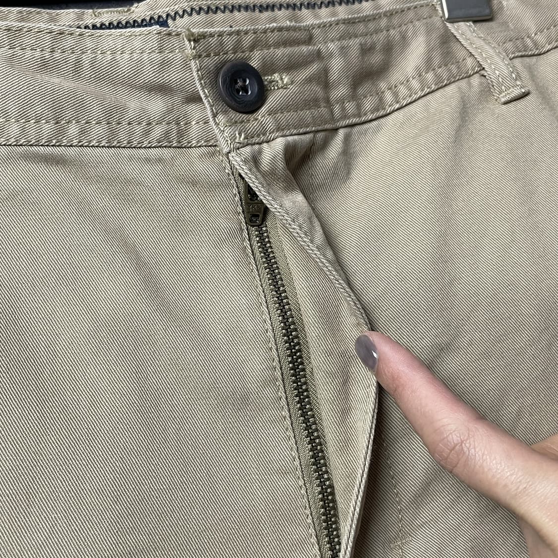 IZOD 아이자드 빈티지 베이지 코튼 카고 하프 팬츠 A00684 상품이미지3