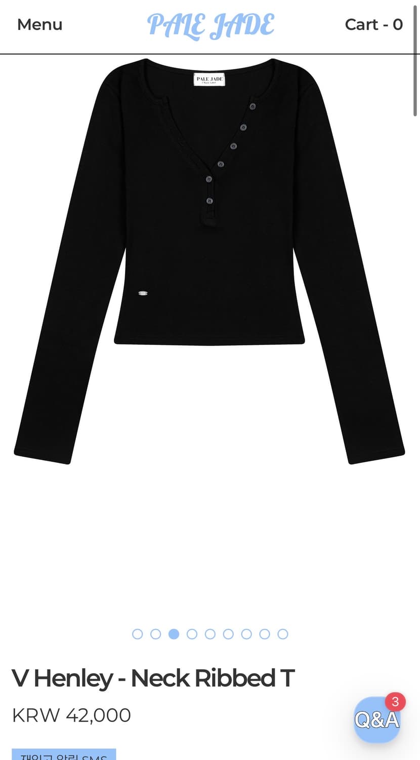 페일제이드 V Henley - Neck Ribbed T 상품이미지2