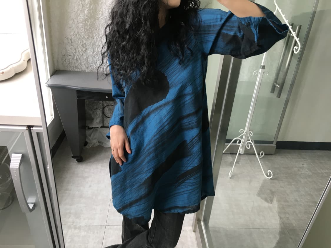 blue pattern tunic dress 상품이미지7