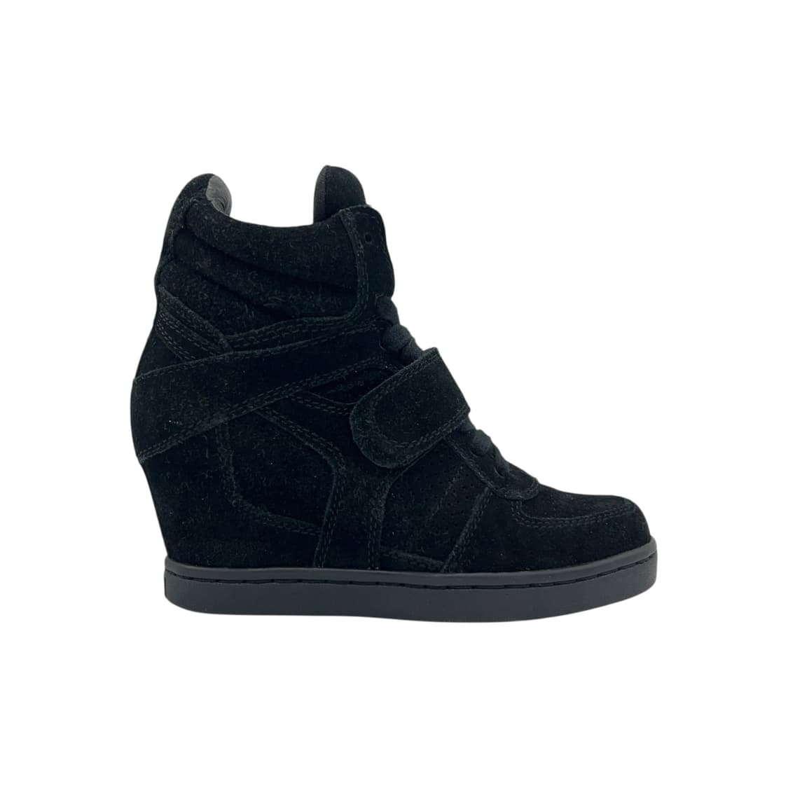 220 W 애쉬 보위 웨지힐 스니커즈 스웨이드 블랙 (EU35) 상품이미지1