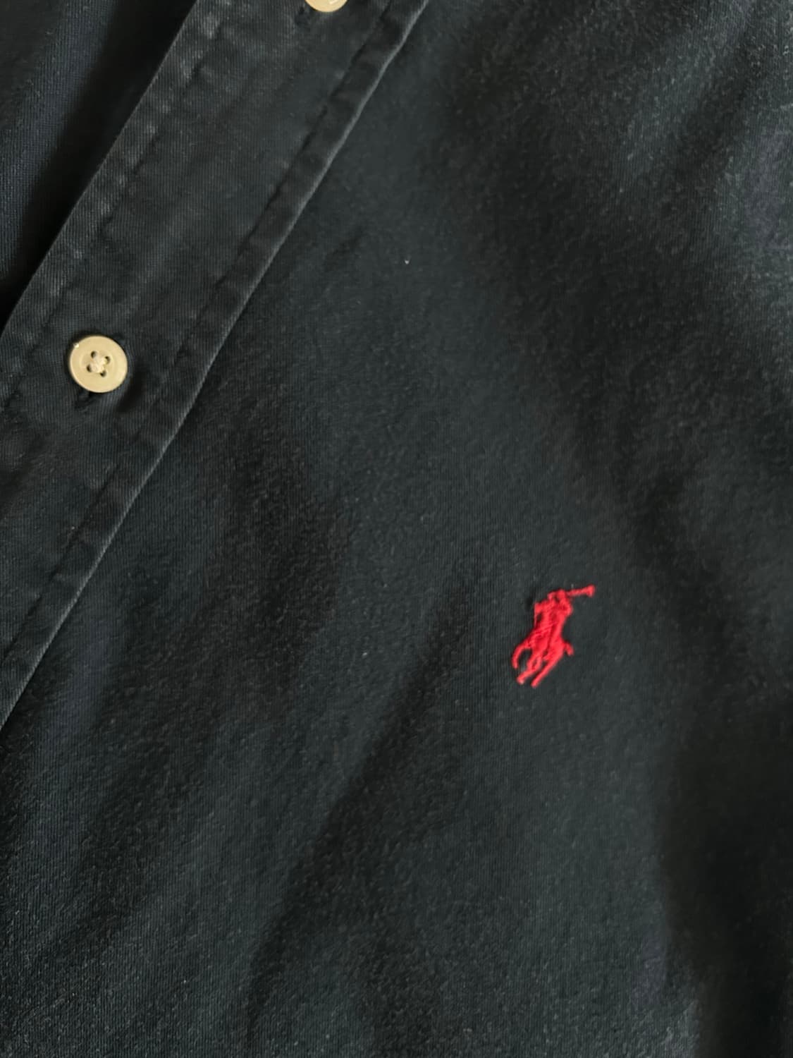 [XL] 폴로 페이디드 코튼 셔츠 네이비 상품이미지3