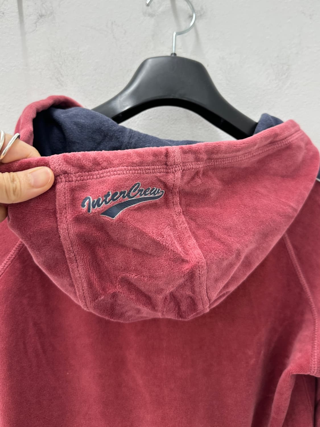INTERCREW velvet hood zip up 상품이미지9