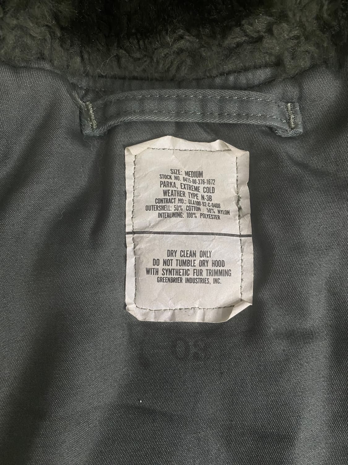 90s usa오리지널 n3b green brier m사이즈 100~105 상품이미지6