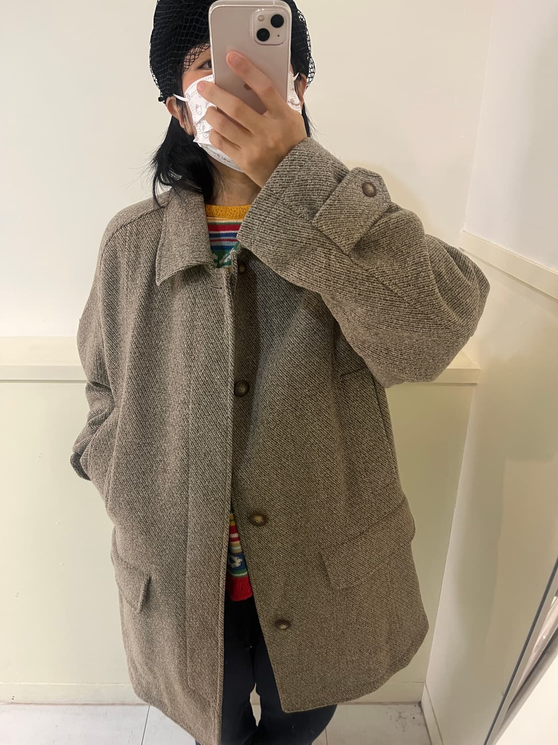 빈티지 에스닉 울 코트 상품이미지10