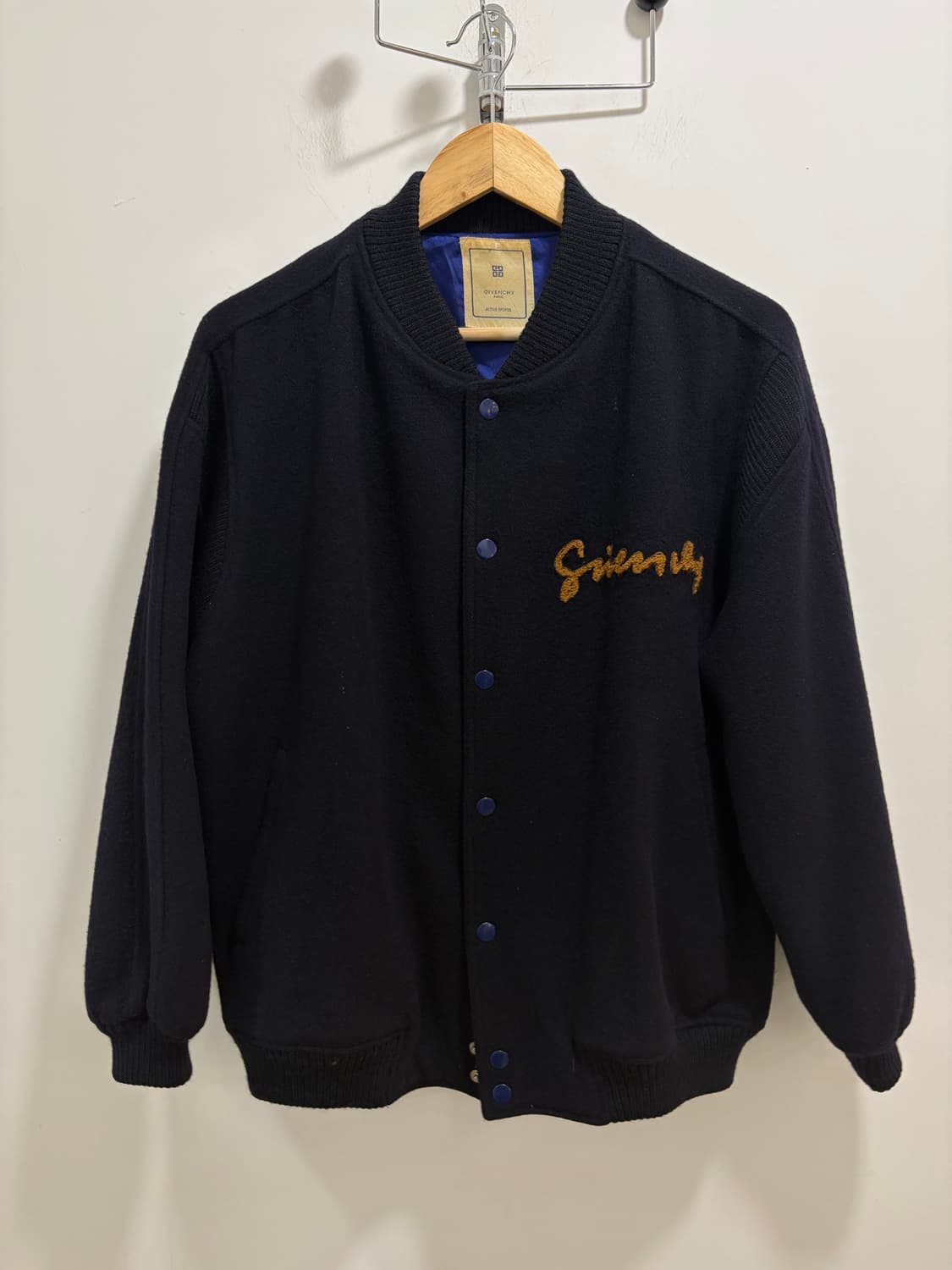 90s 지방시 active sports 울 바시티 자켓 상품이미지5