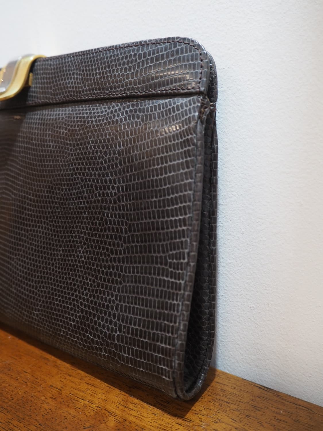 old GUCCI lizardskin clutch bag 상품이미지3