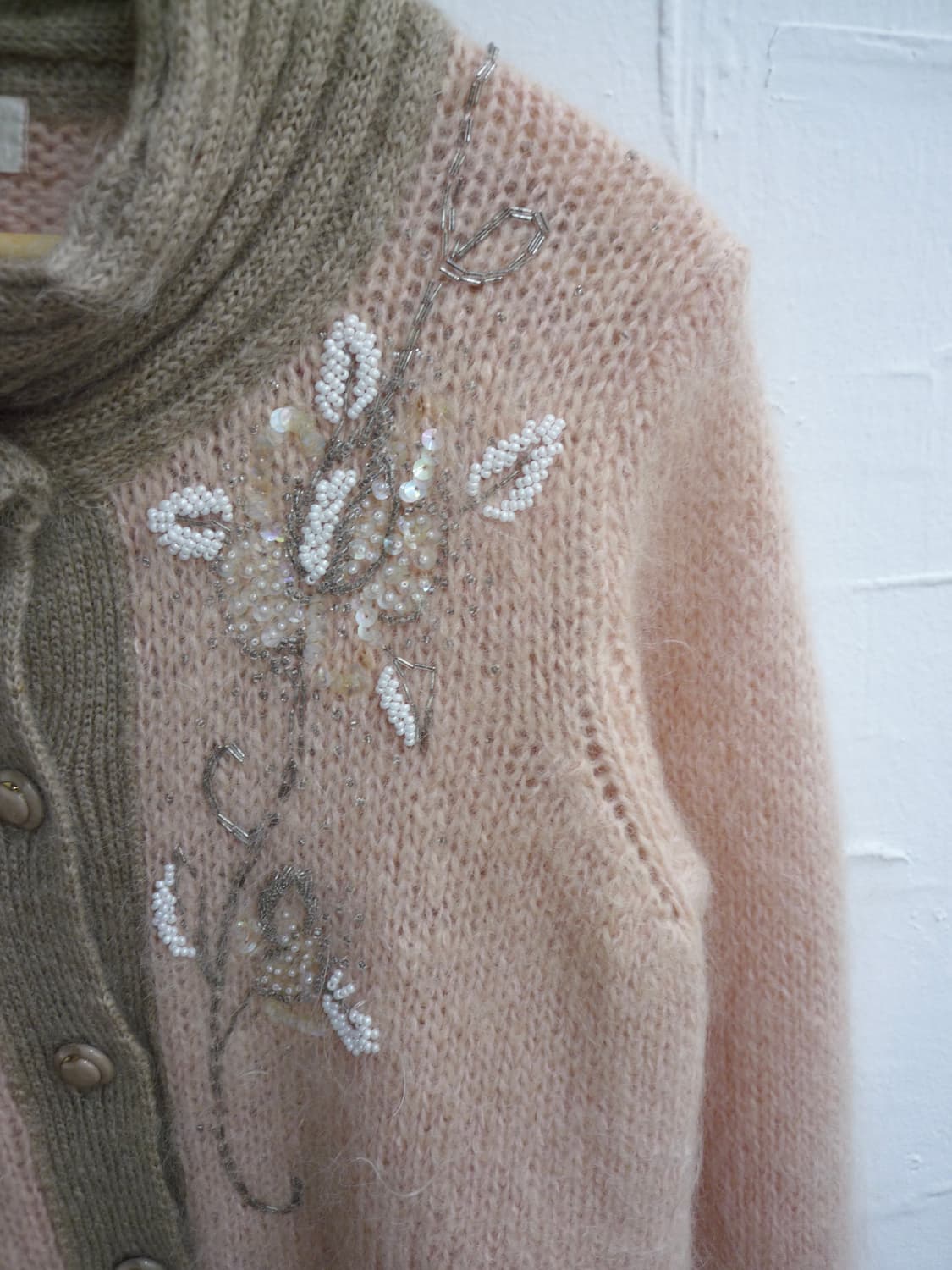Flower beeds mohair cardigan 상품이미지5