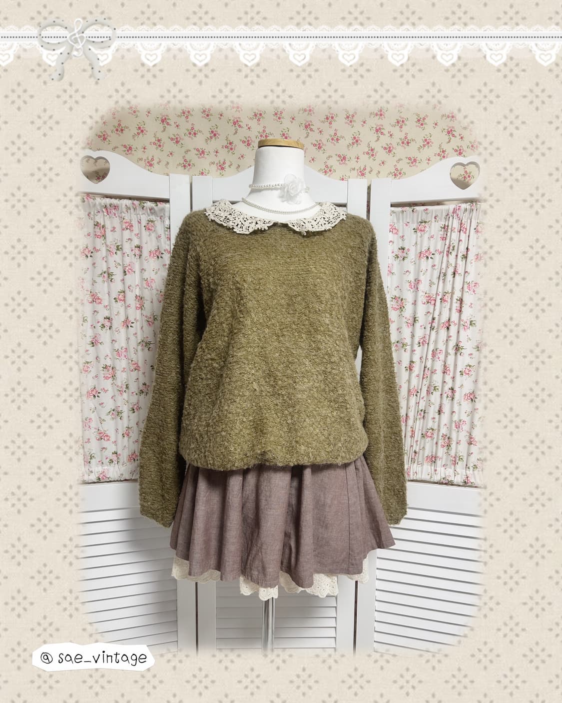 빈티지 크로셰 카라 슬리브 상품이미지1