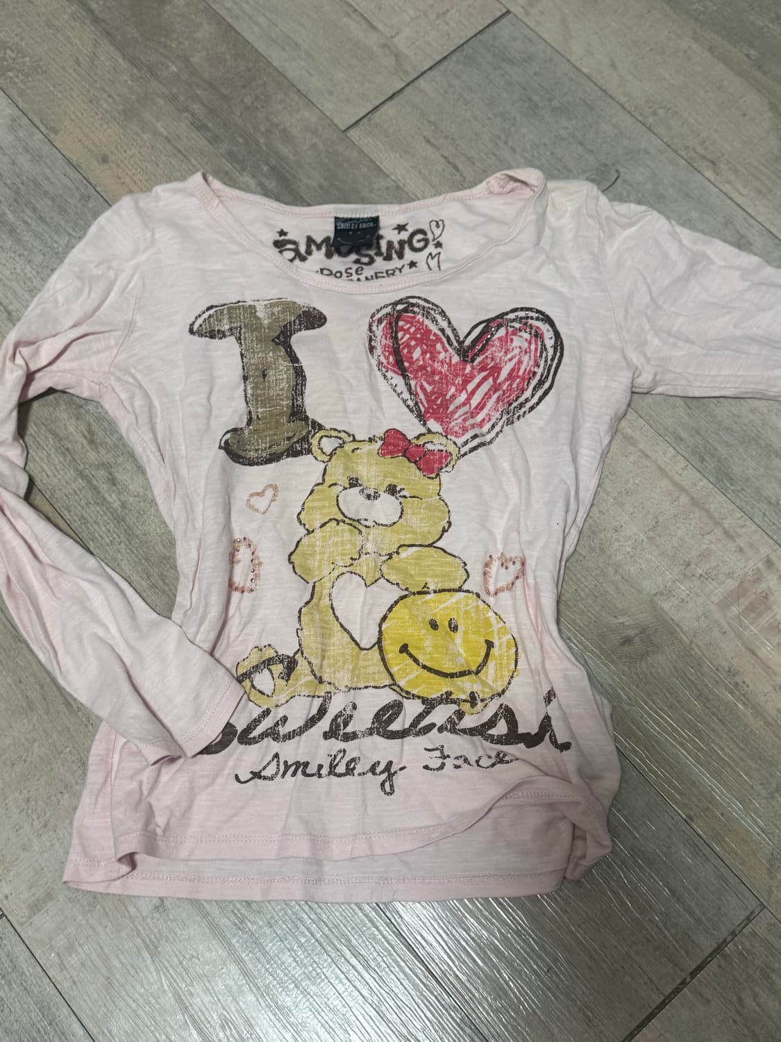 Bear pink top 상품이미지1