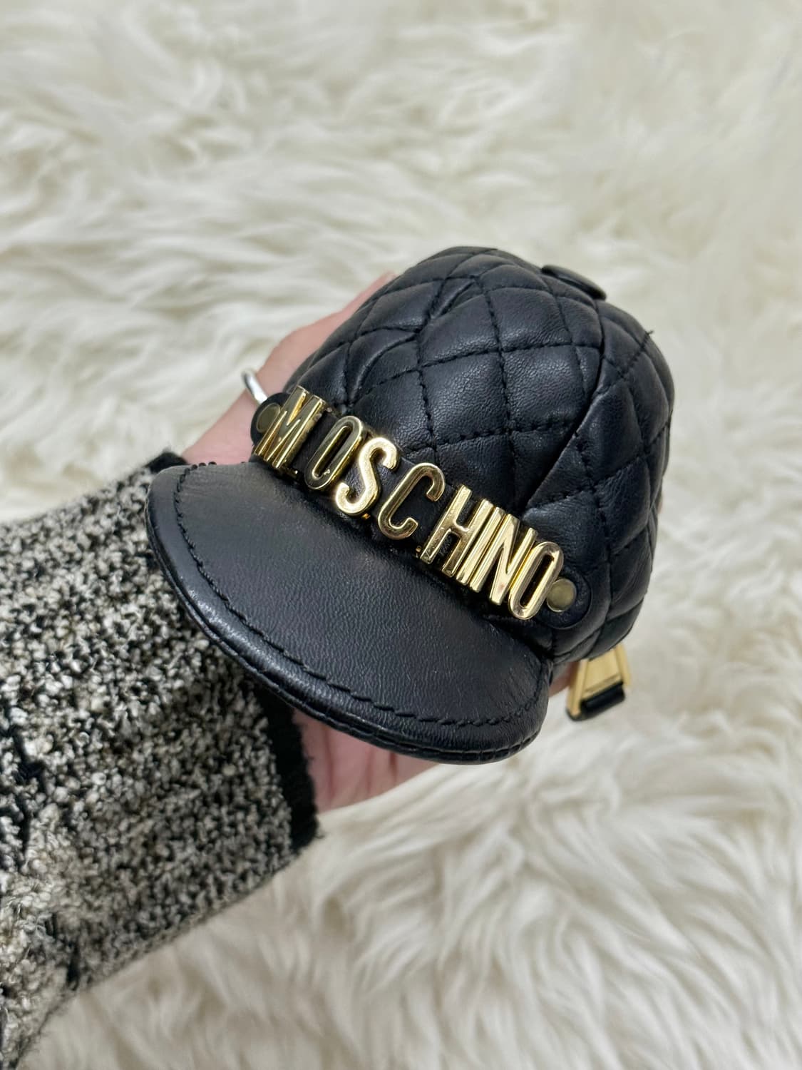 모스키노 리얼레더 퀼팅 금장 키링 상품이미지2