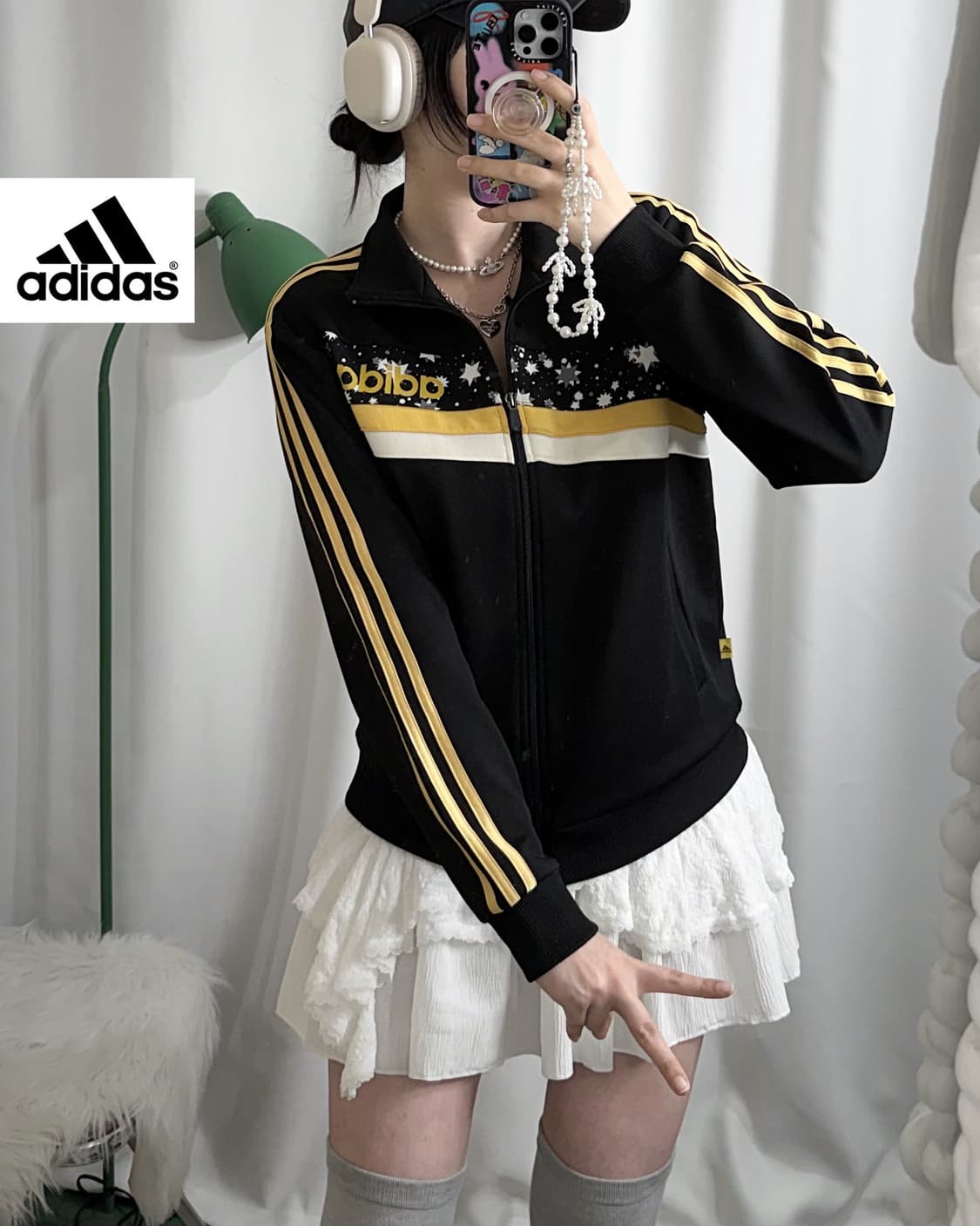 아디다스 블랙 & 옐로우 스타 져지 상품이미지1