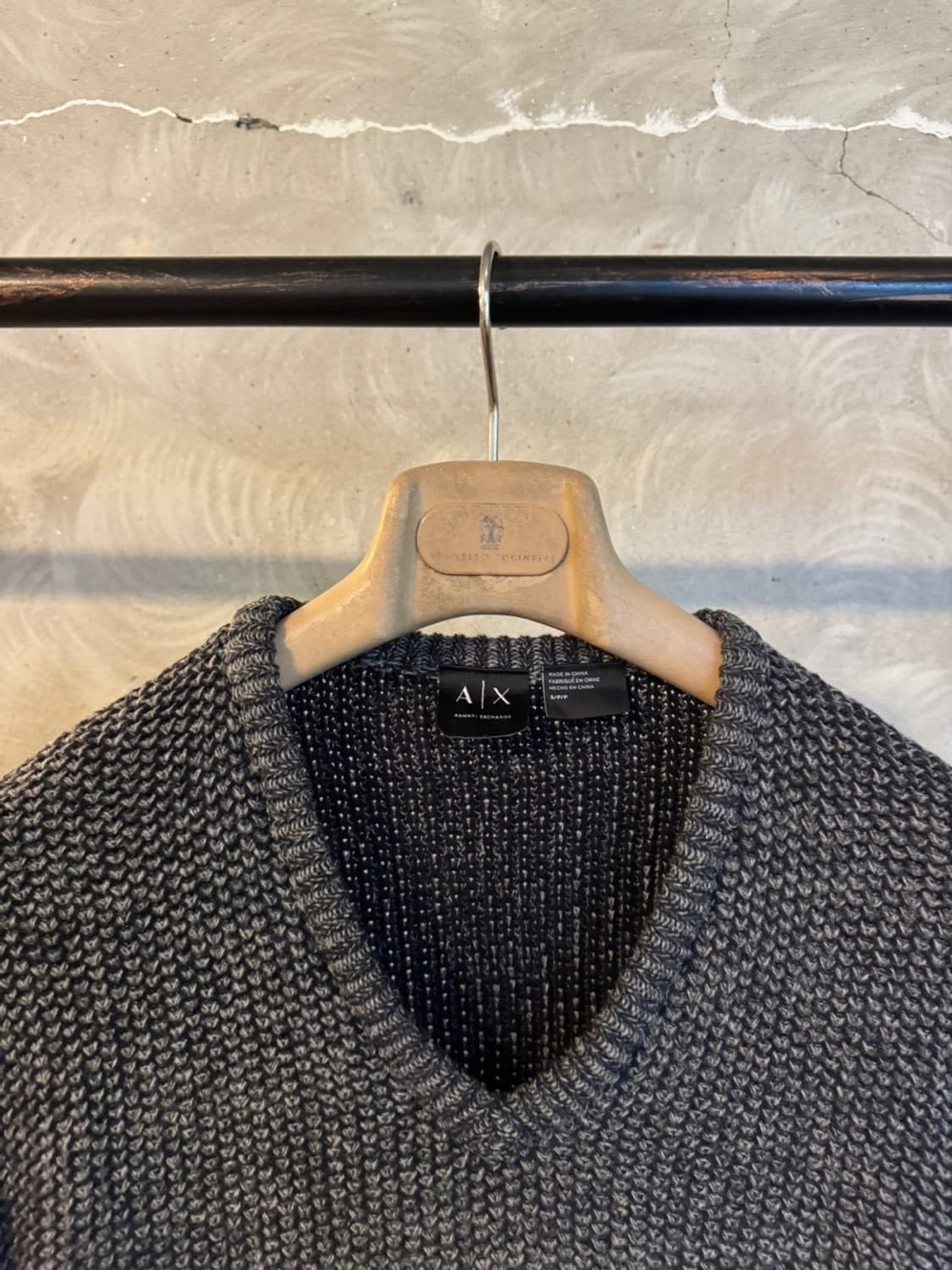 아르마니 익스체인지 브이넥 니트 100 상품이미지3