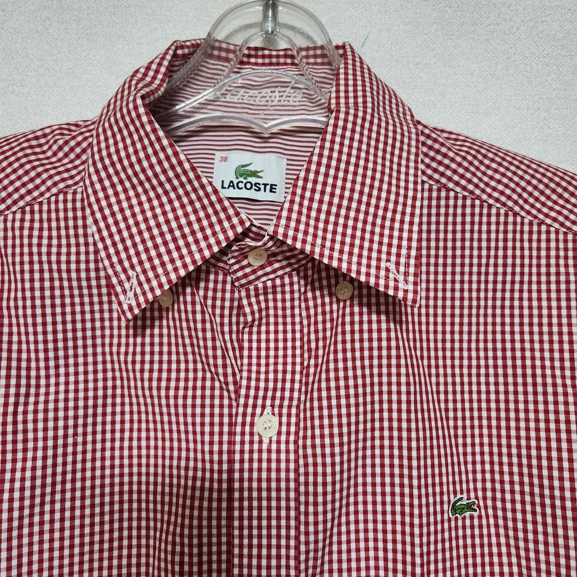 라코스테 체크 남방 남95 상품이미지3