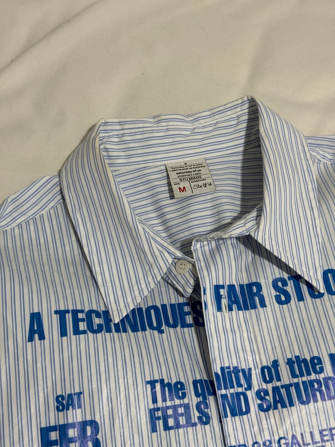 Stu 에스티유 코티드 프린팅 스트라이프 셔츠  상품이미지3