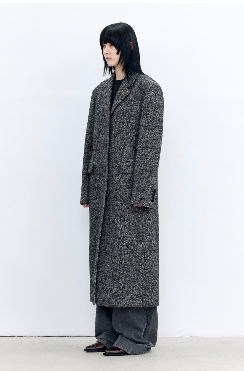 인사일런스 우먼 울 싱글 맥시 코트 MULTI  상품이미지2