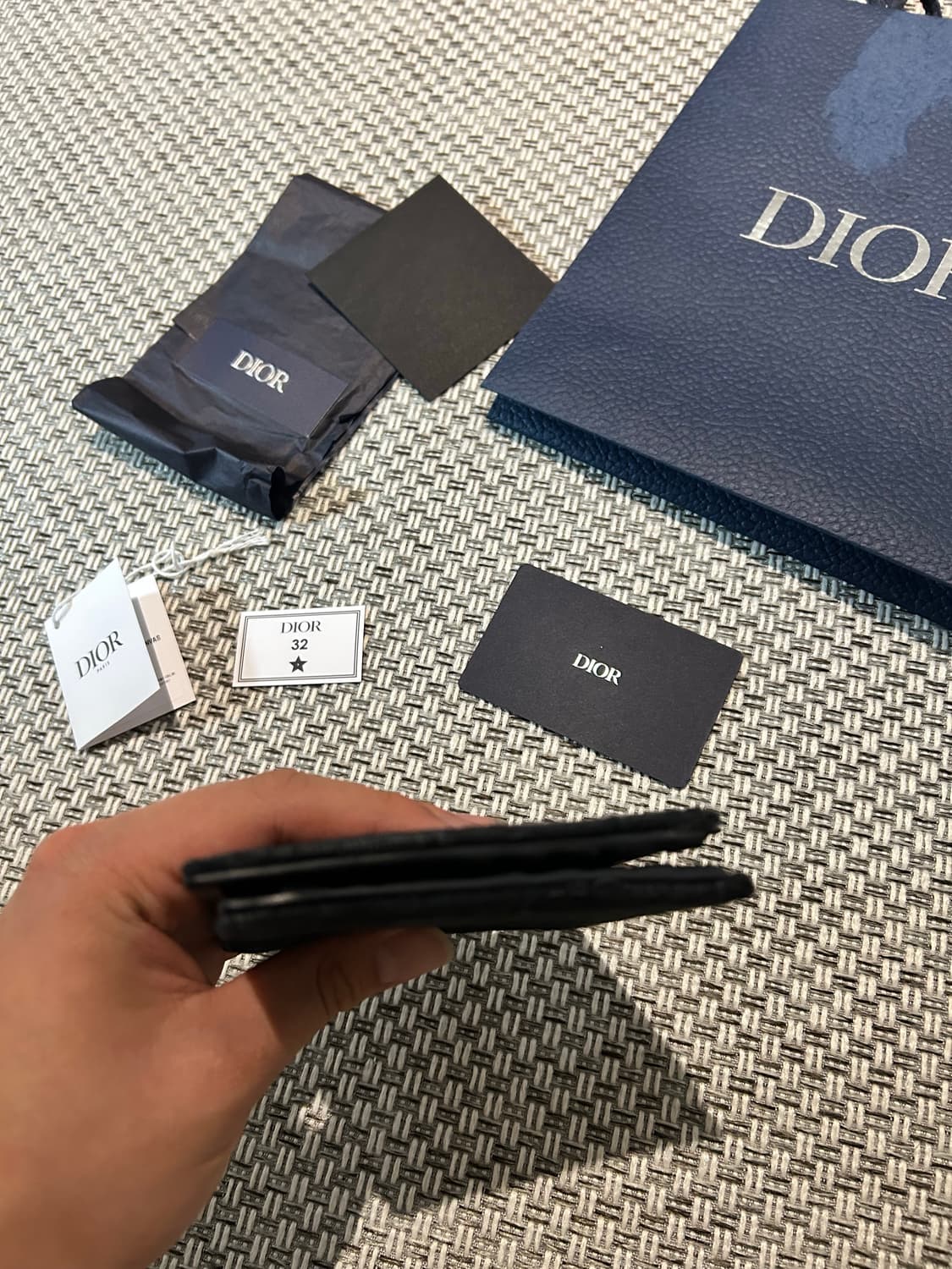 [신형] 디올 오블리크 반지갑 블랙 상품이미지6