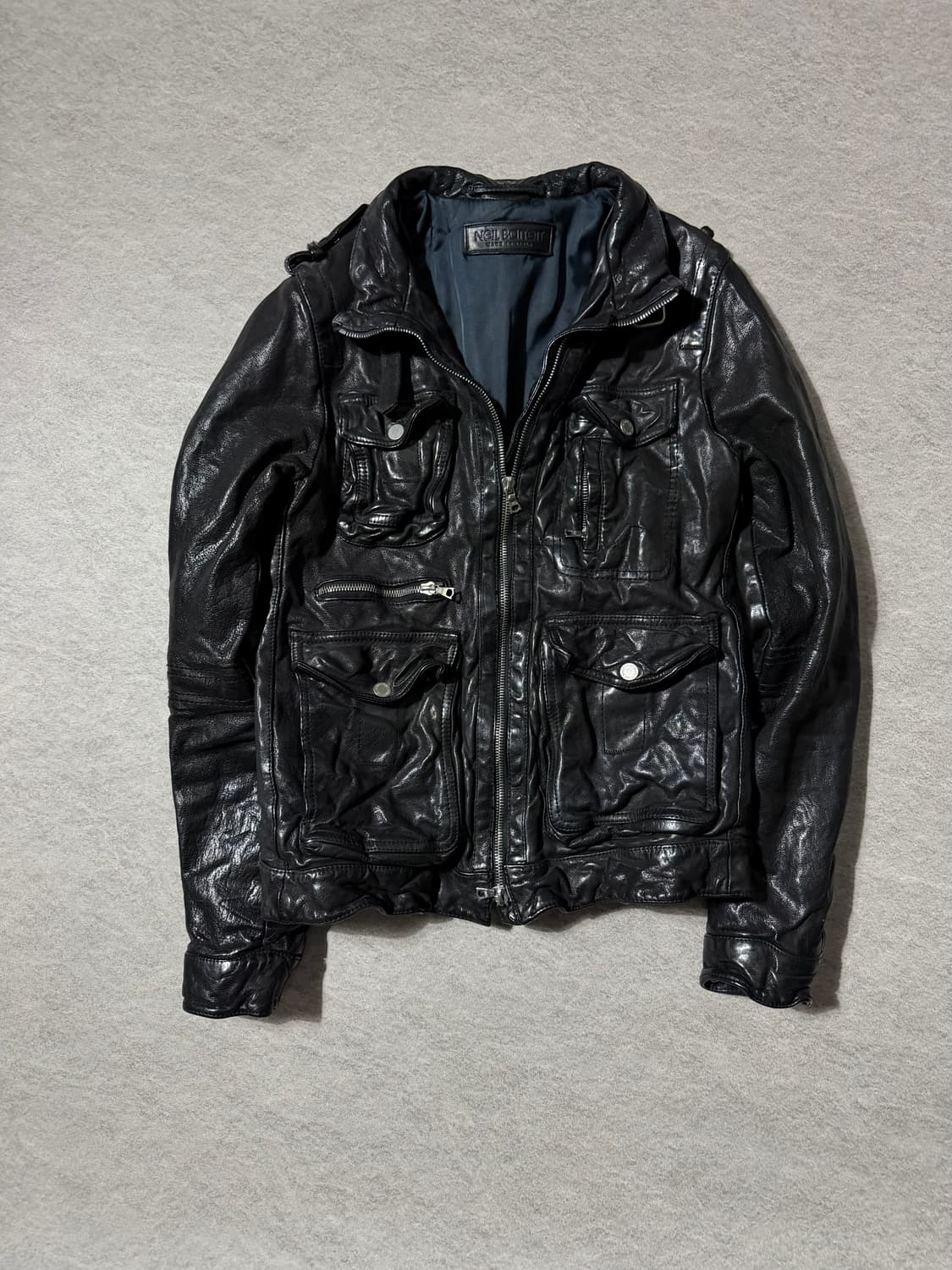 닐바렛 멀티지퍼 버팔로레더자켓 상품이미지2