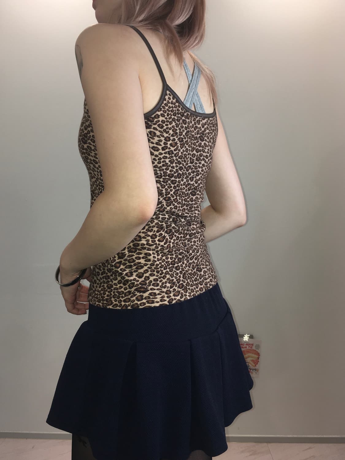 jpn vintage 레오파드퍼 슬리브리스 상품이미지3
