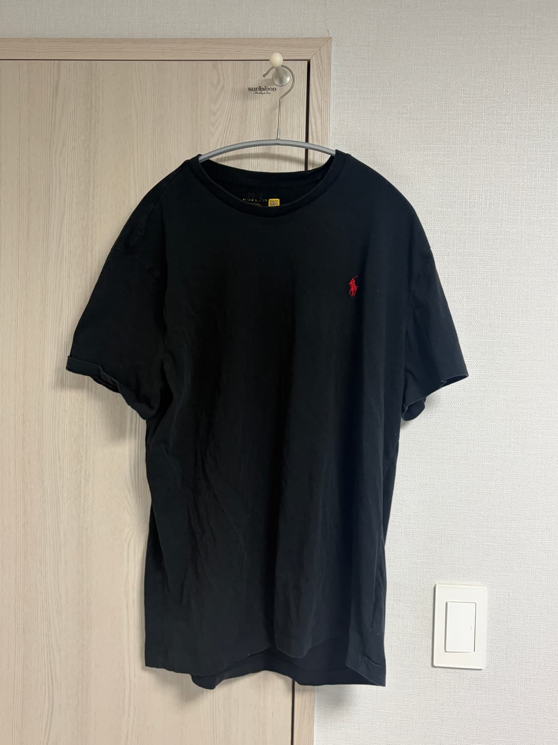 폴로 랄프로렌 클래식 핏 티셔츠 화이트/블랙 L 상품이미지4