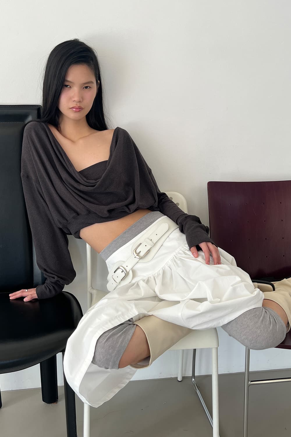 세릭 드레이프 백 탑 챠콜 상품이미지2