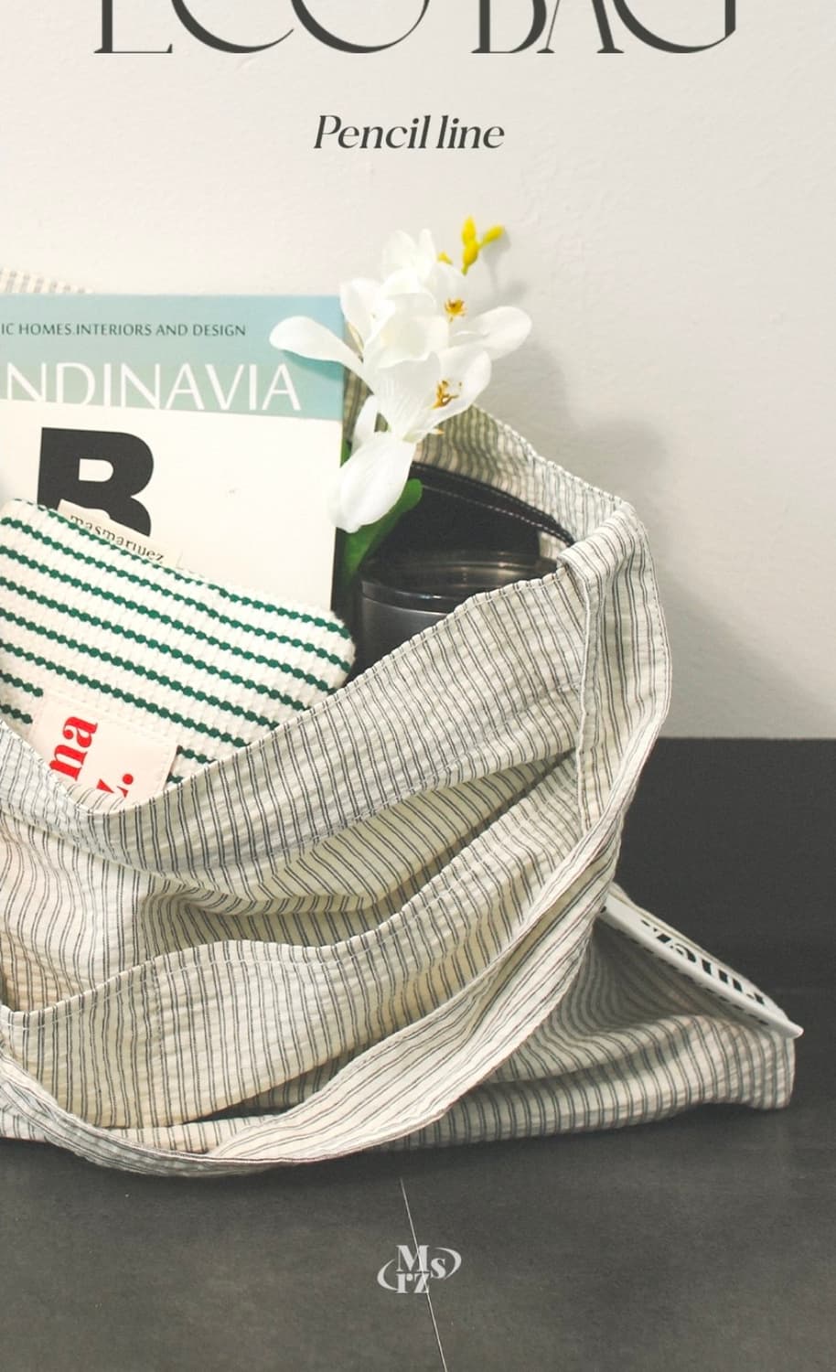 마스마룰즈 에코백 Rabbit eco bag_Pencil line 상품이미지5