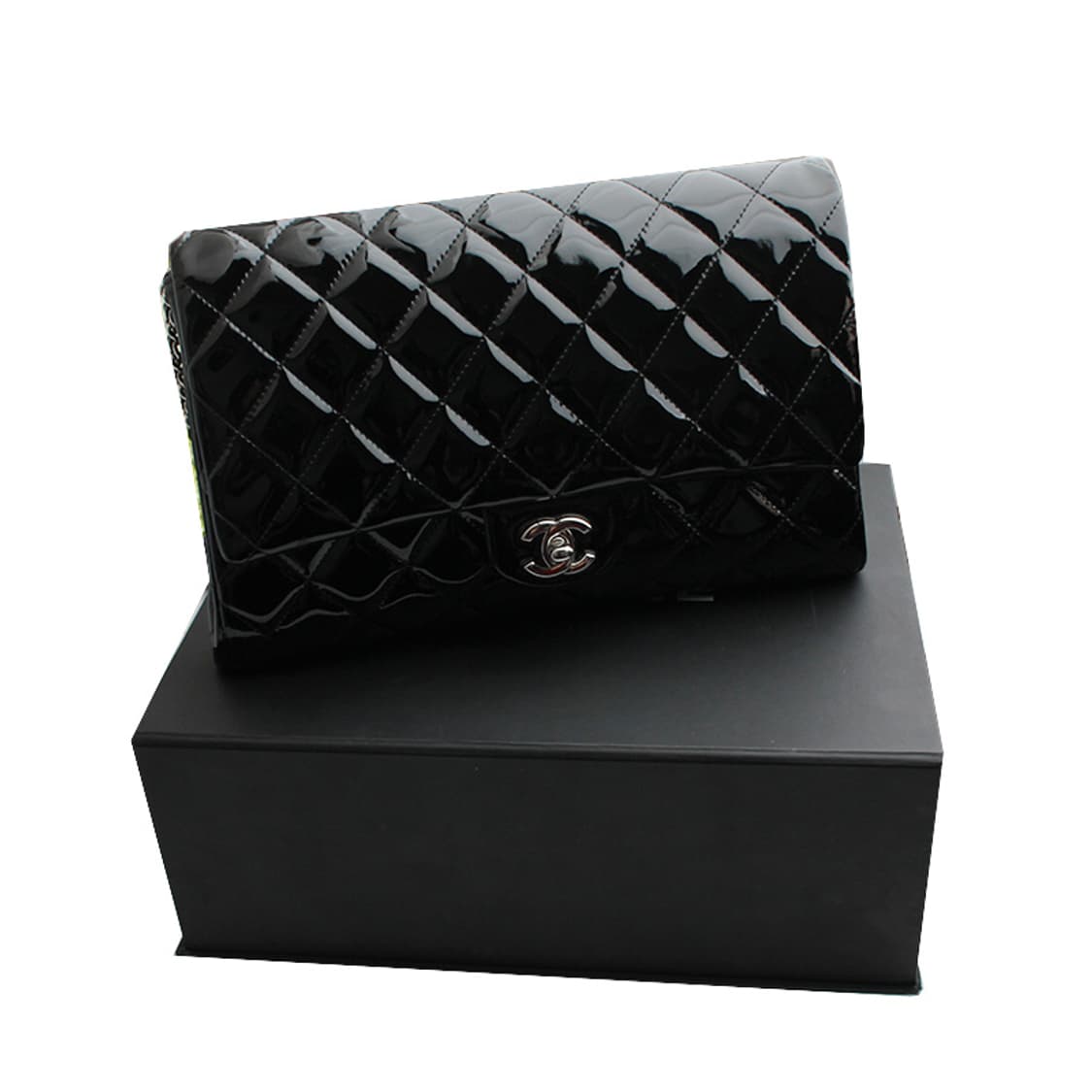 샤넬 블랙 페이던트 클러치겸 숄더백 (18번대) 상품이미지6