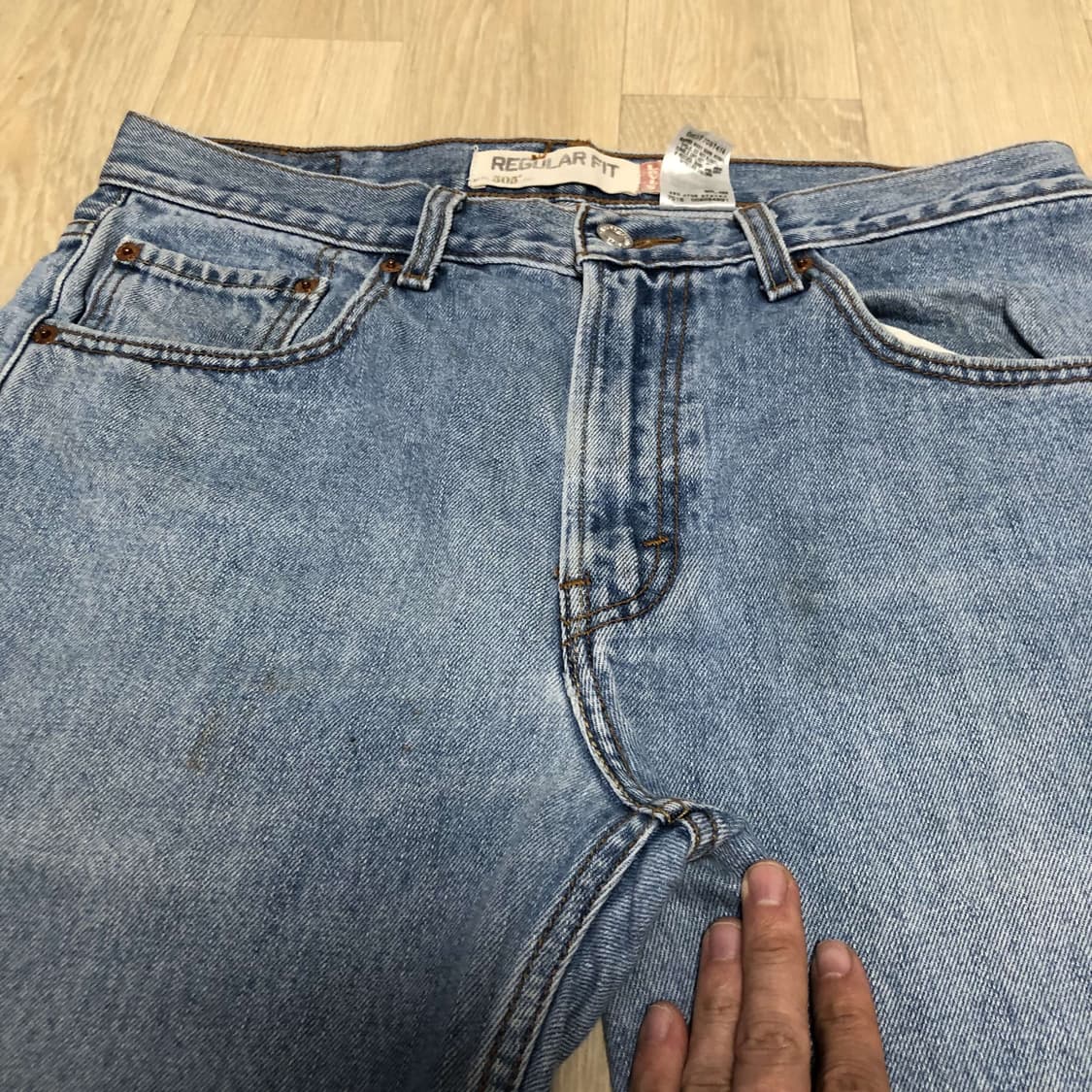 (33) 00's 리바이스 Levi's 505 레귤러핏 연청 데님 상품이미지4