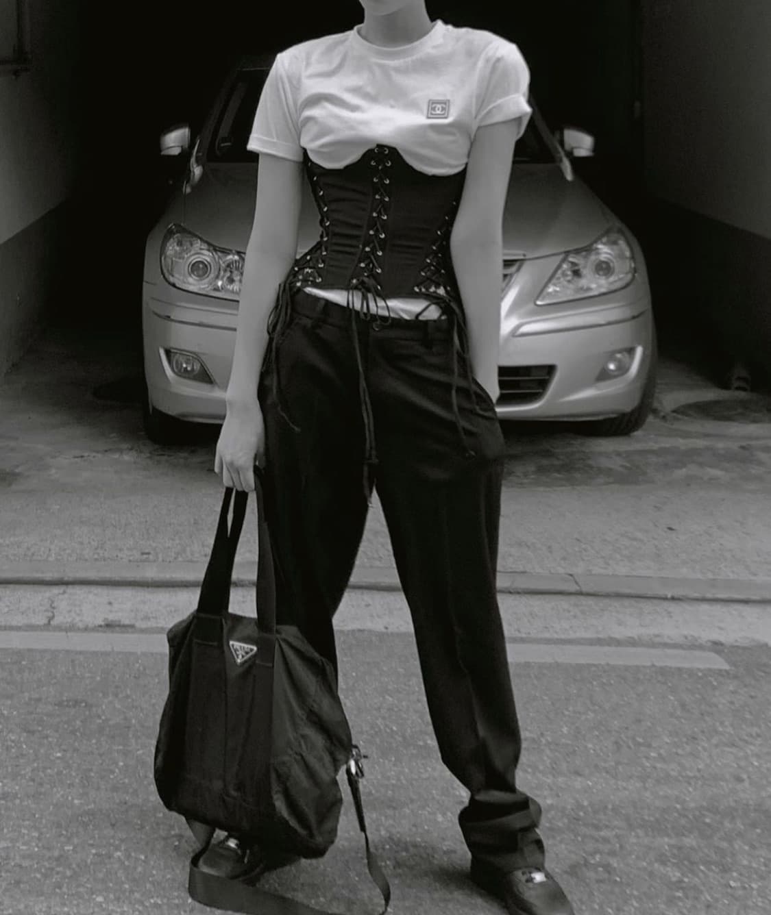 코르색 블랙 탑 상품이미지1