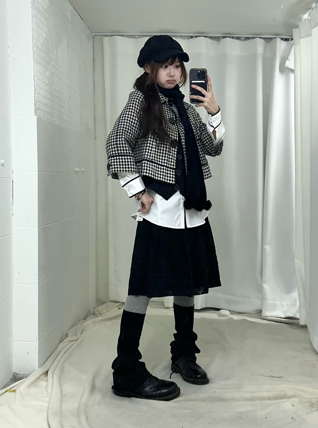 블랙 데일리 니혼진 프레피 코트 코디세트 상품이미지2