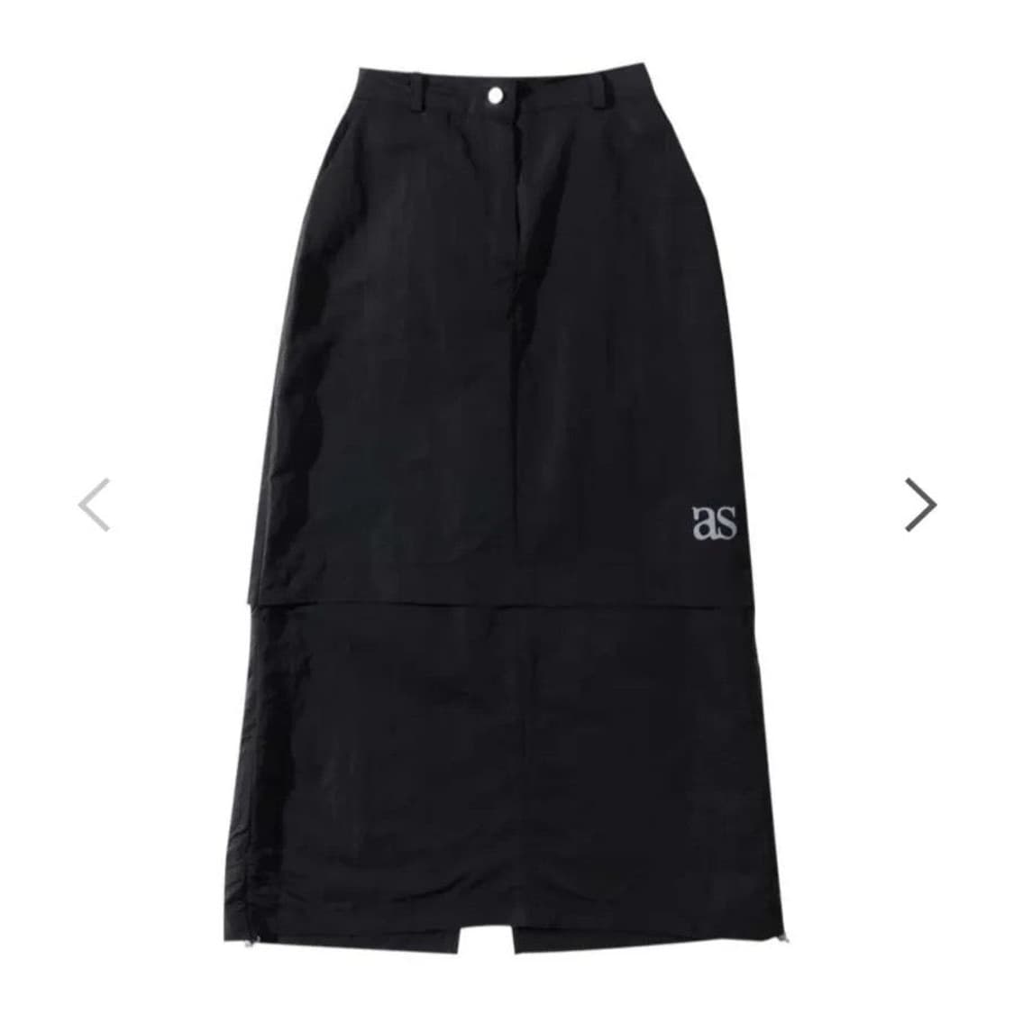 ASON 애즈온 array logo skirt black 상품이미지1