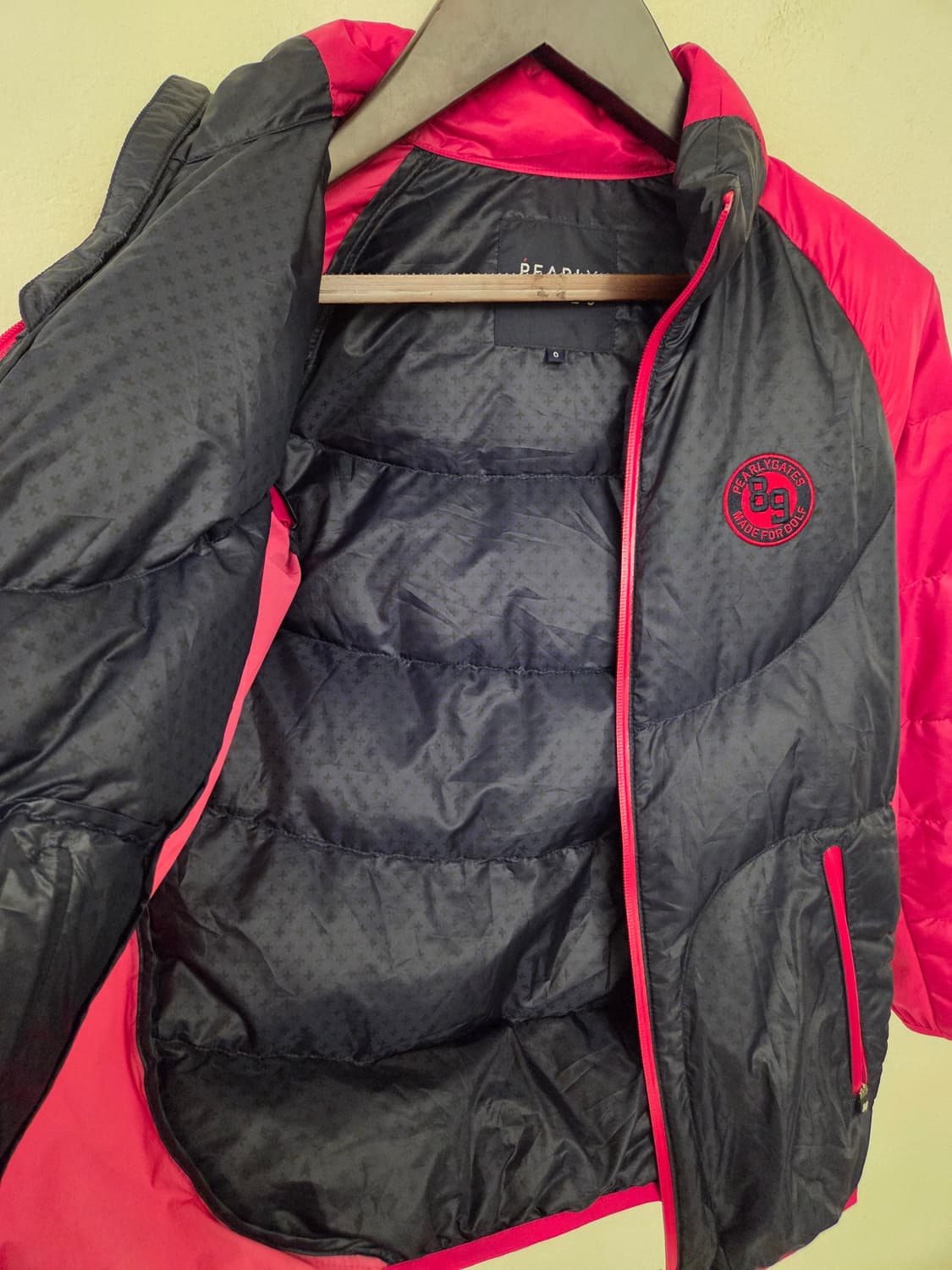 Pearly Gates 여성 패딩 0사이즈 네이비/핑크 상품이미지9