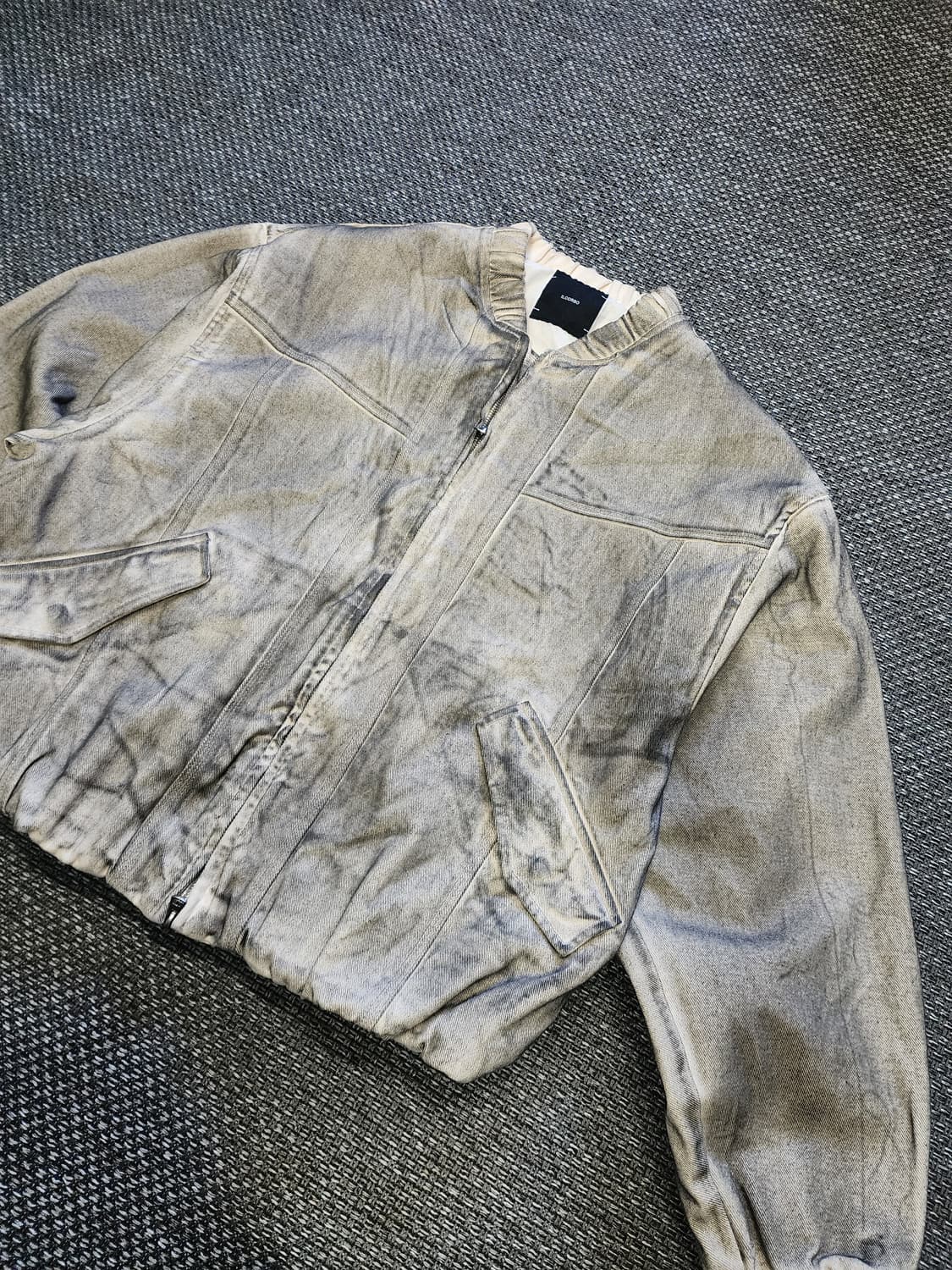 일꼬르소 데님 워싱 블루종 자켓 XL 상품이미지7