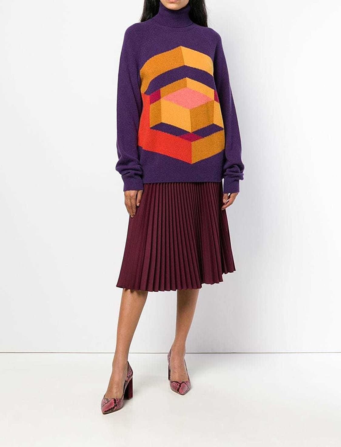 여) 보테가베네타 퍼플 캐시미어100% 니트  상품이미지9