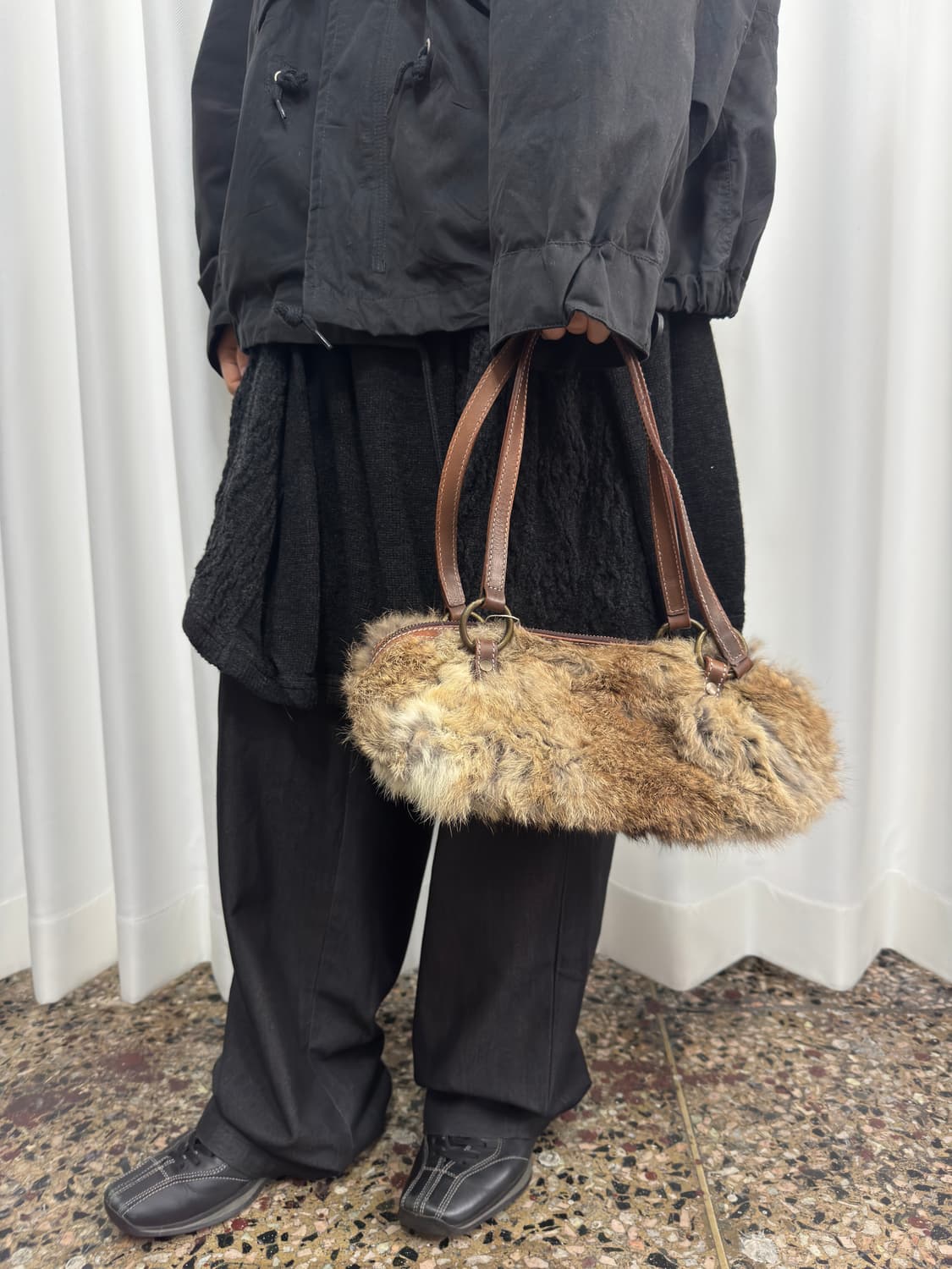 sazaby rabbit fur shoulderbag 상품이미지6