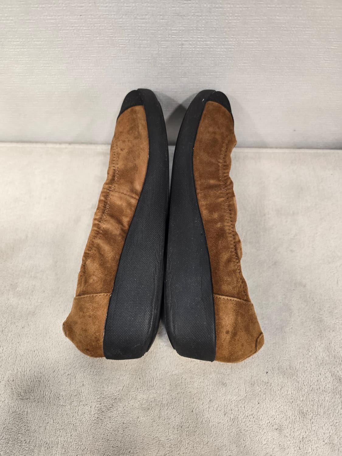 핏플랍 발레리나 플랫 슈즈 스웨이드 브라운/블랙 37 (235) 상품이미지5