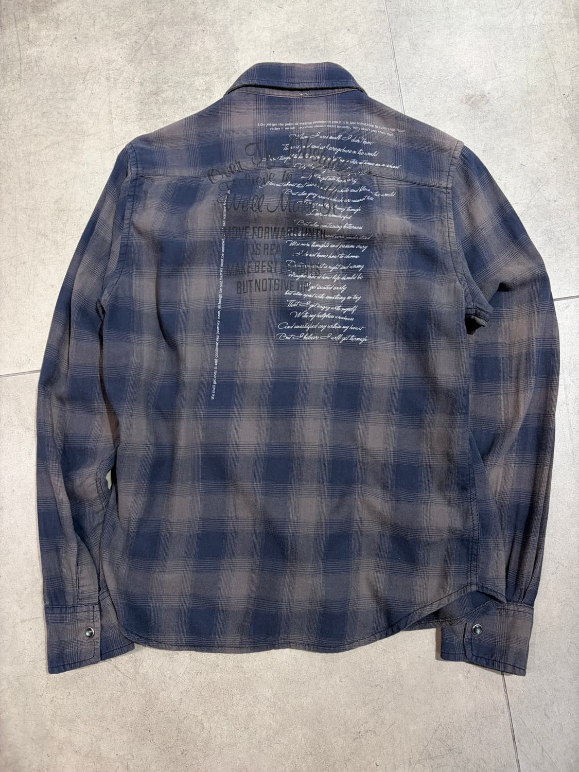 Spinash 락펑크 웨스턴 레터링 체크셔츠 상품이미지6