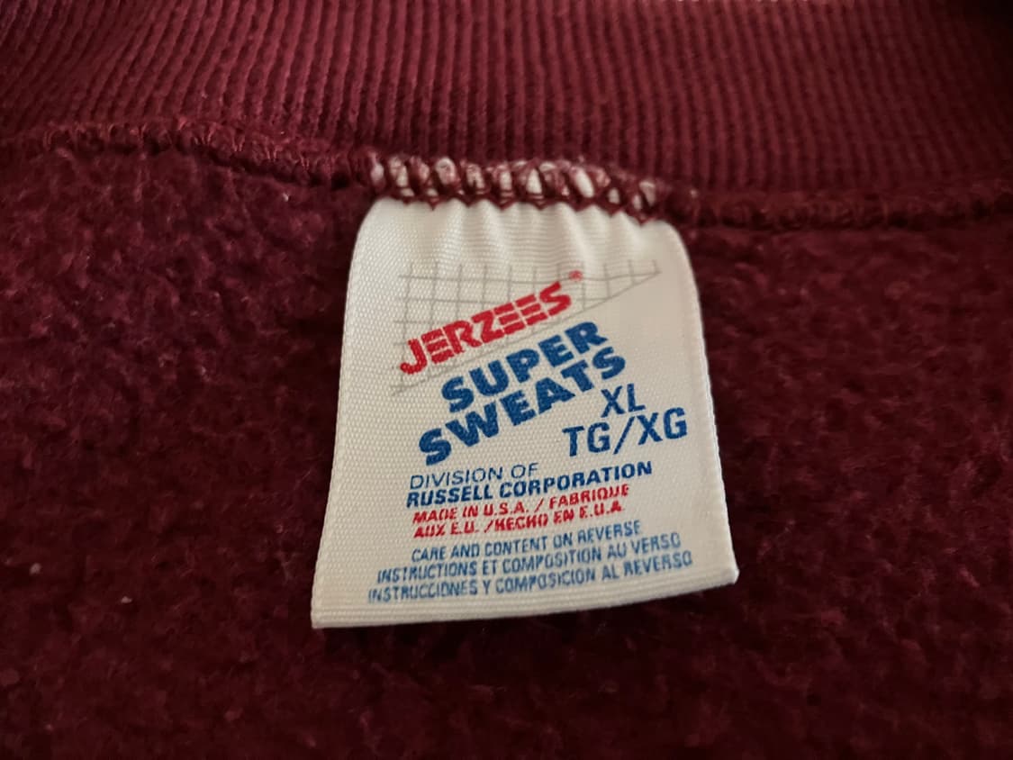 USA 빈티지 90s Jerzees 저지스 50/50 스웻셔츠 XL 러셀 상품이미지3