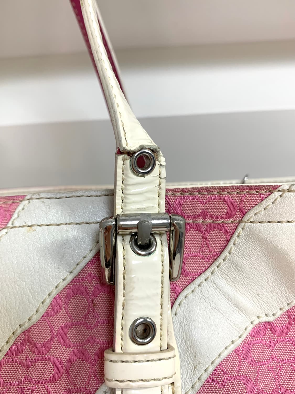 코치 지브라 핑크 갸루 빅숄더백 y2k 상품이미지8