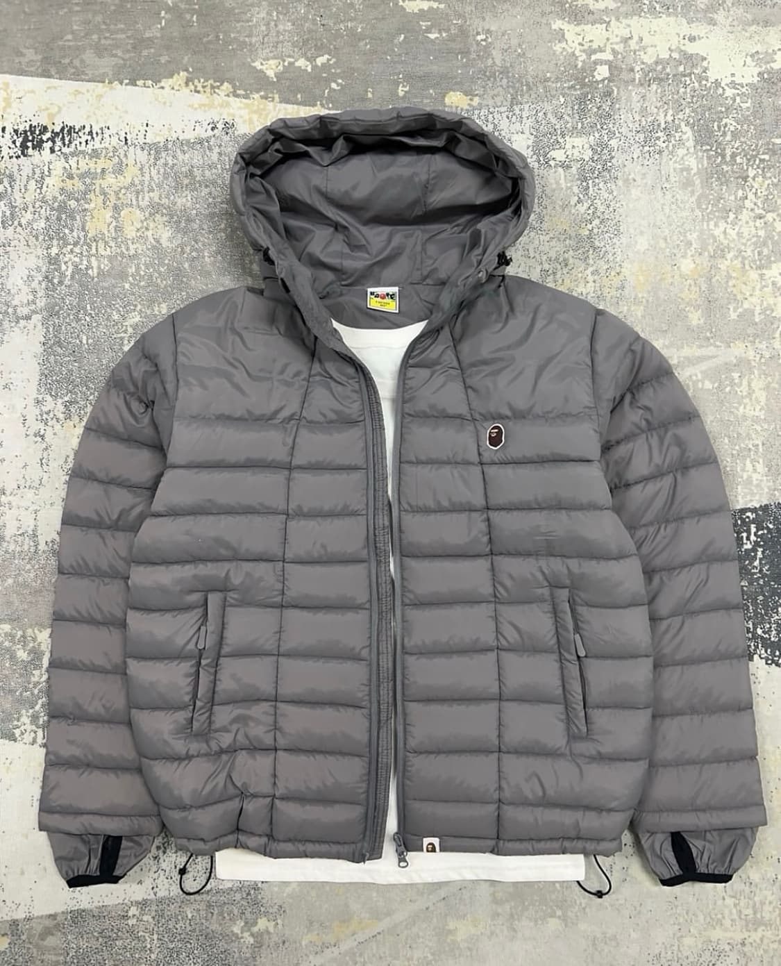 베이프 Bape 후드 포켓 경량패딩 차콜 상품이미지1