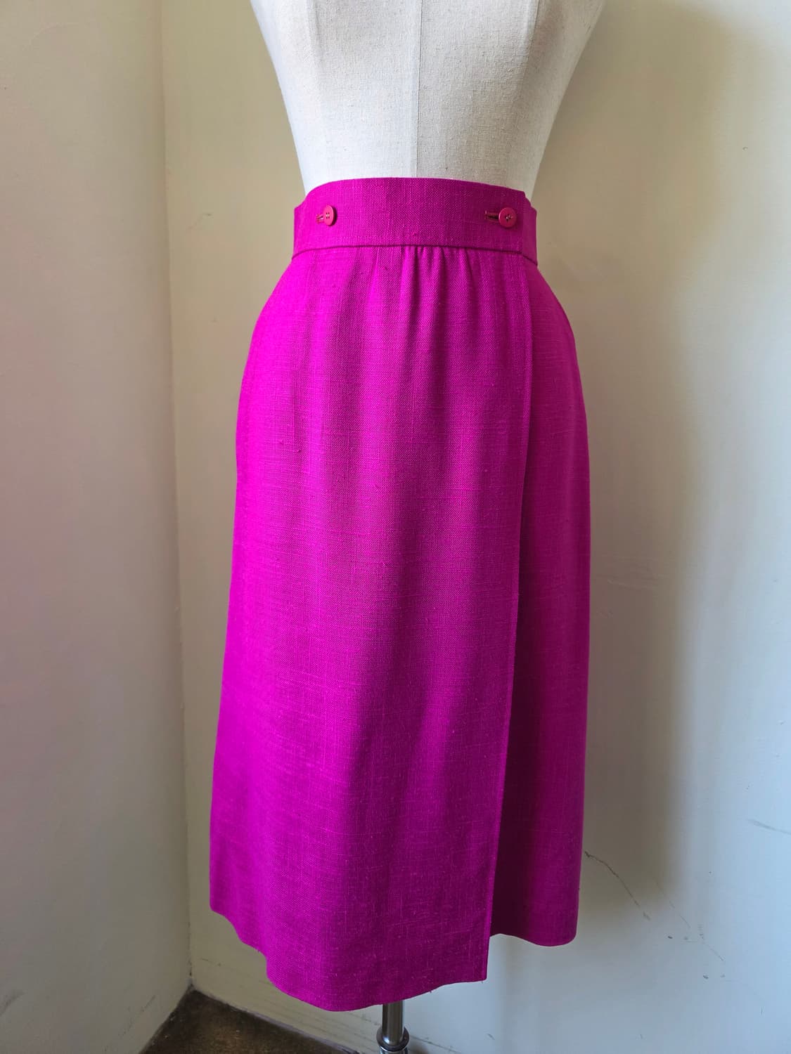 입생로랑 핫핑크 롱 스커트 셋업 상품이미지3