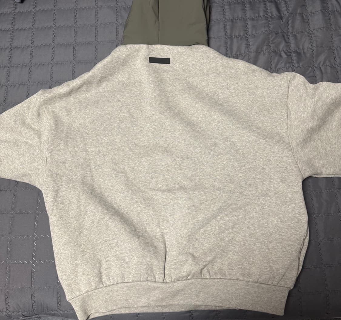 ( L ) 에센셜 나일론 플리스 후드 다크 헤더 오트밀 잉크 - 24SS 상품이미지2